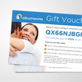 Gift voucher for photo books or any albumworks products, start from $25