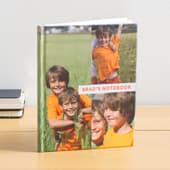 Personalised photo notebook with custom cover design