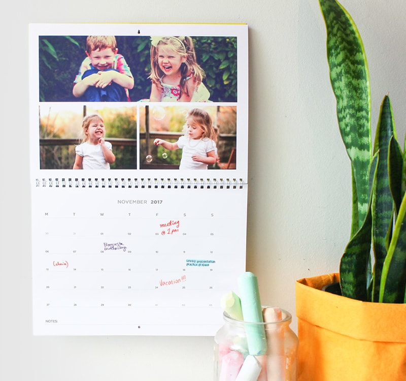 Wall Calendars are easy to write on